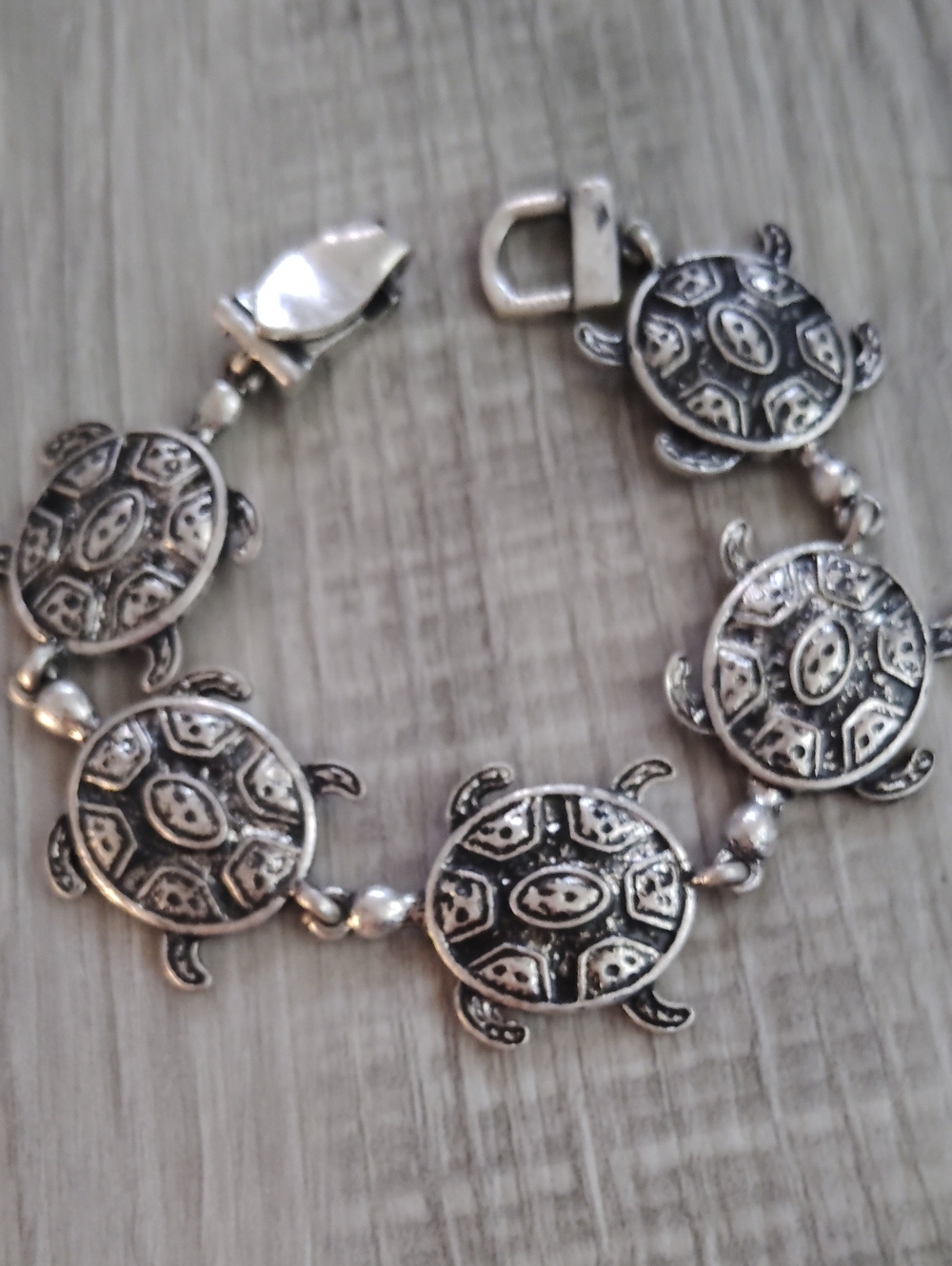 Turtle Charm Bracelet in Silver Tone - Women Jewelry
